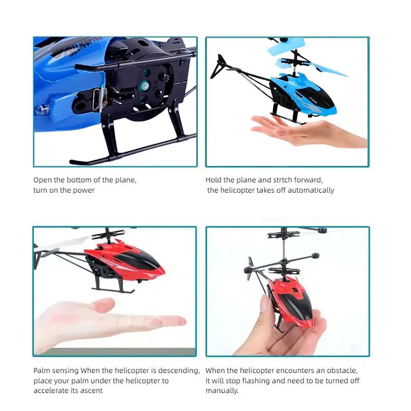 Rechargeable Mini RC Drone Remote Safe Fall-resistant RC Helicopters Drone Children Toys