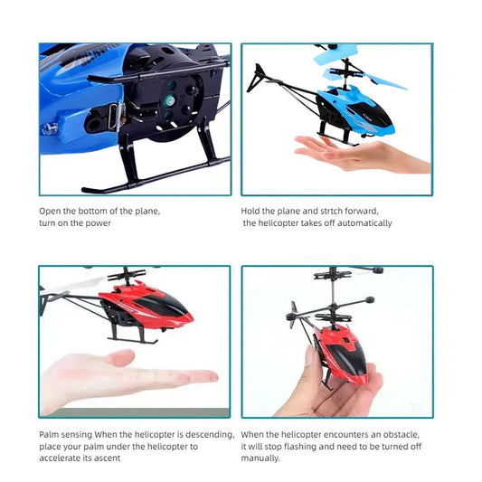 Rechargeable Mini RC Drone Remote Safe Fall-resistant RC Helicopters Drone Children Toys with Different Patterns